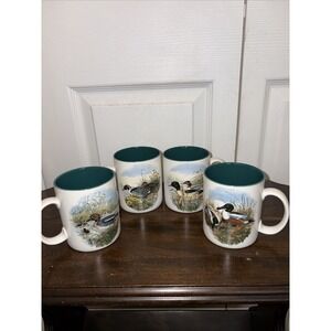 Banana Appeal Vintage Duck Coffee Mugs Set of 4 Made In USA